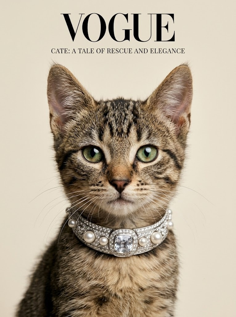 Cat on the cover of Vogue